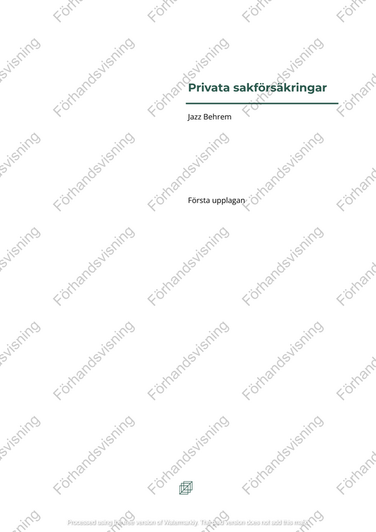 Privata sakförsäkringar