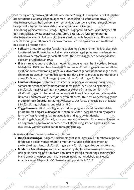 Privata sakförsäkringar